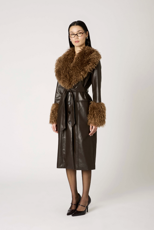 orla fur trim coat