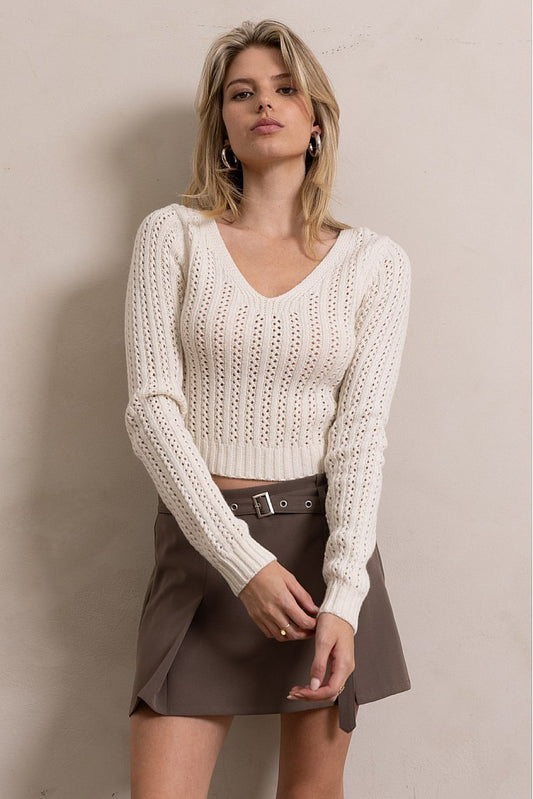 sienna open knit sweater
