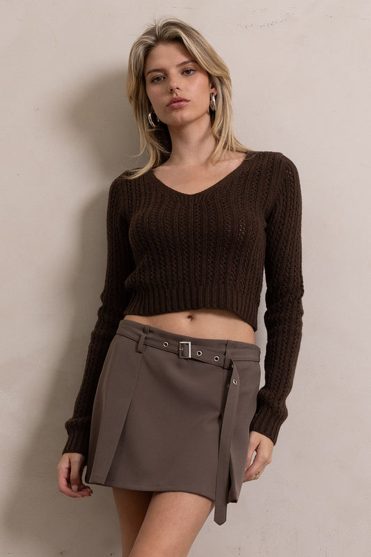 sienna open knit sweater