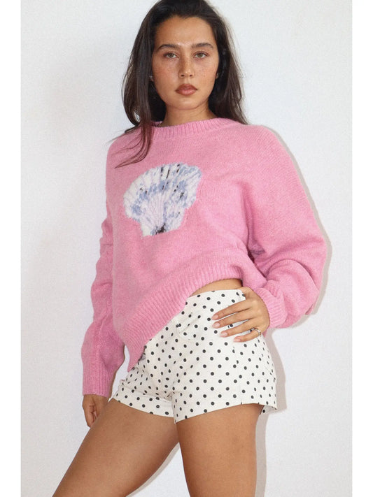 seashell knit sweater