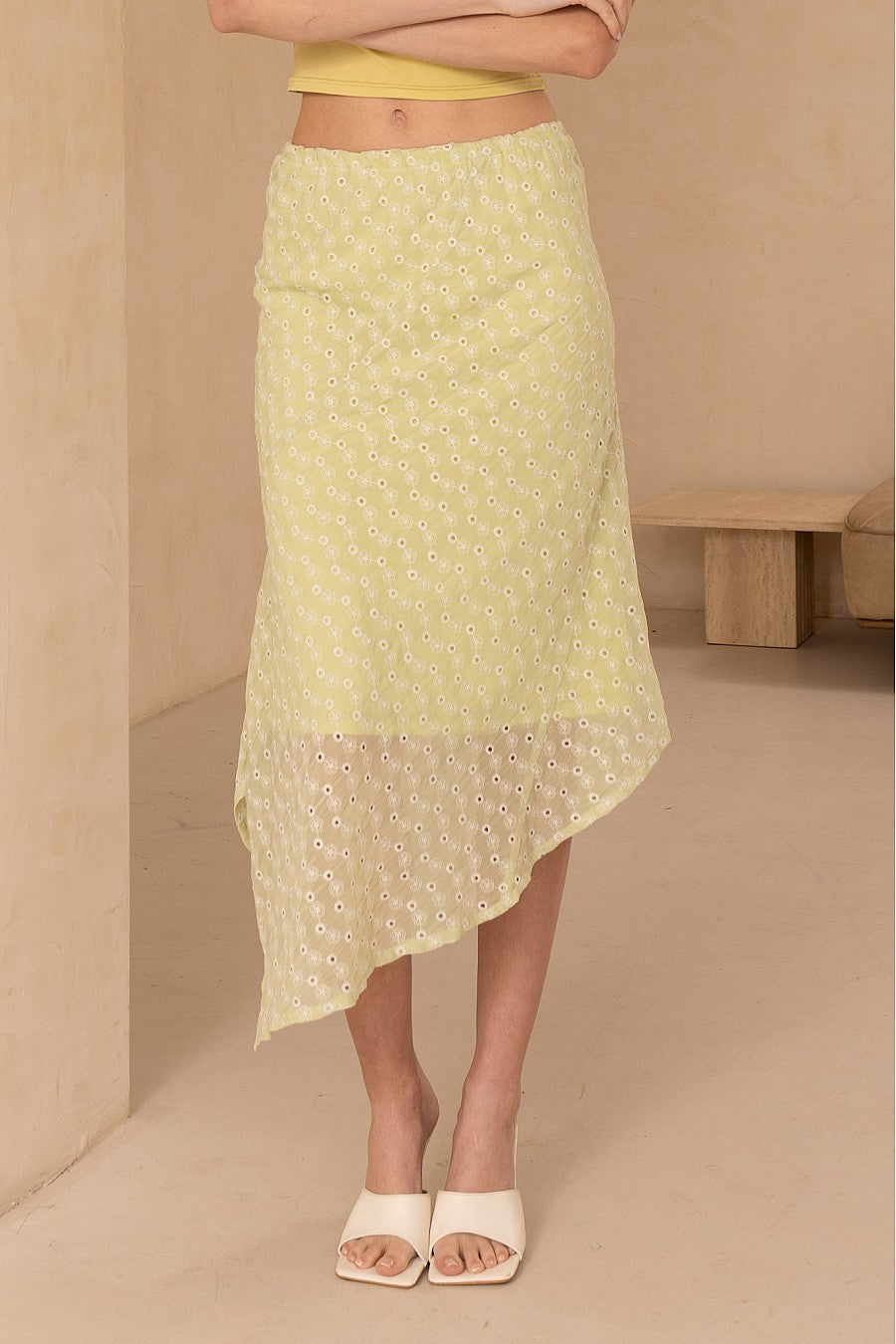key lime midi skirt