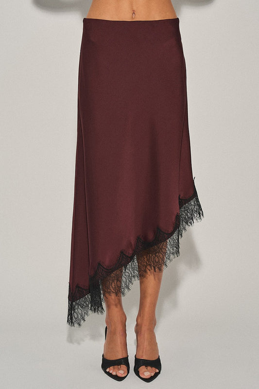 merlot midi skirt