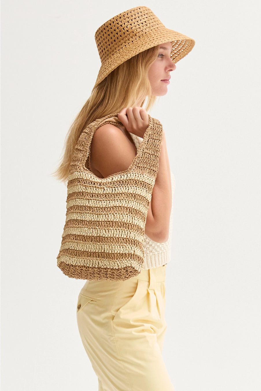 weaved mini tote bag