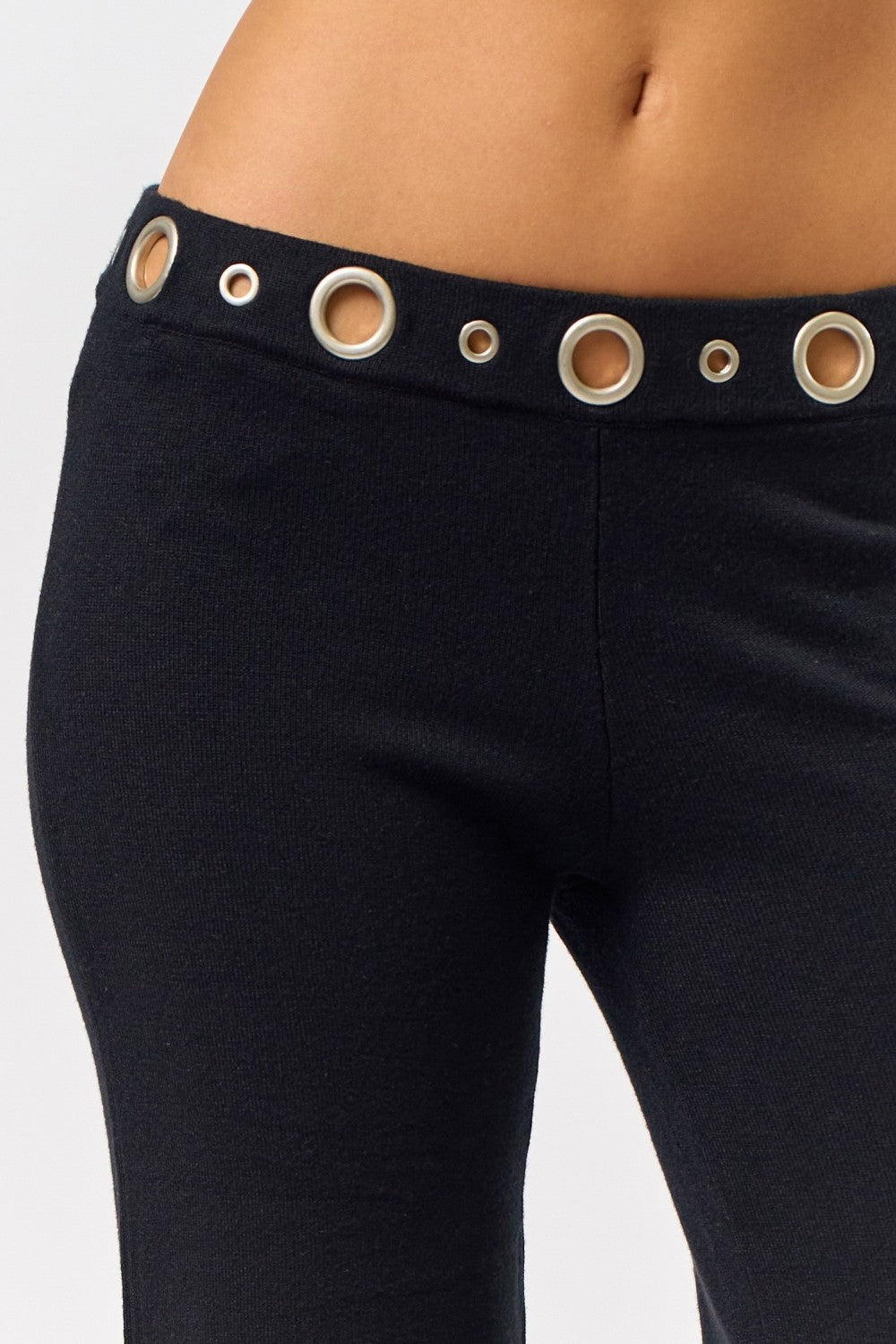 grommet knit pants