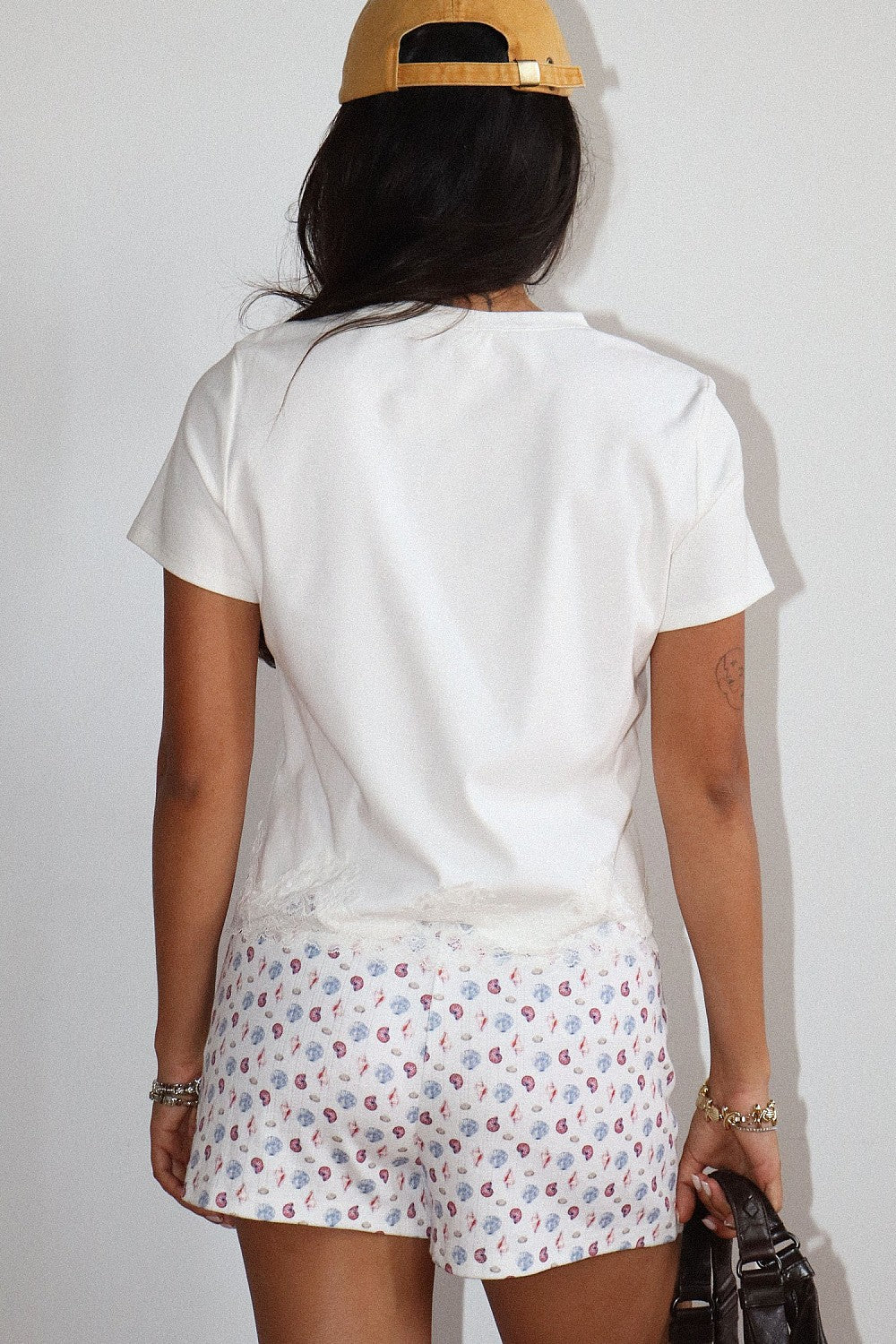 lace trim tshirt