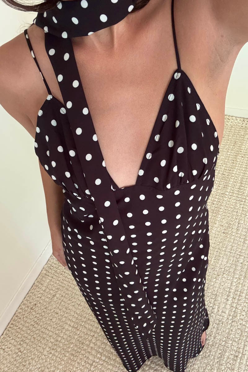 darling dots maxi dress