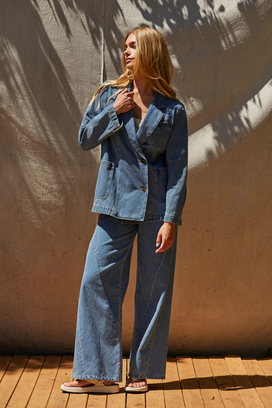 brandi denim blazer jacket