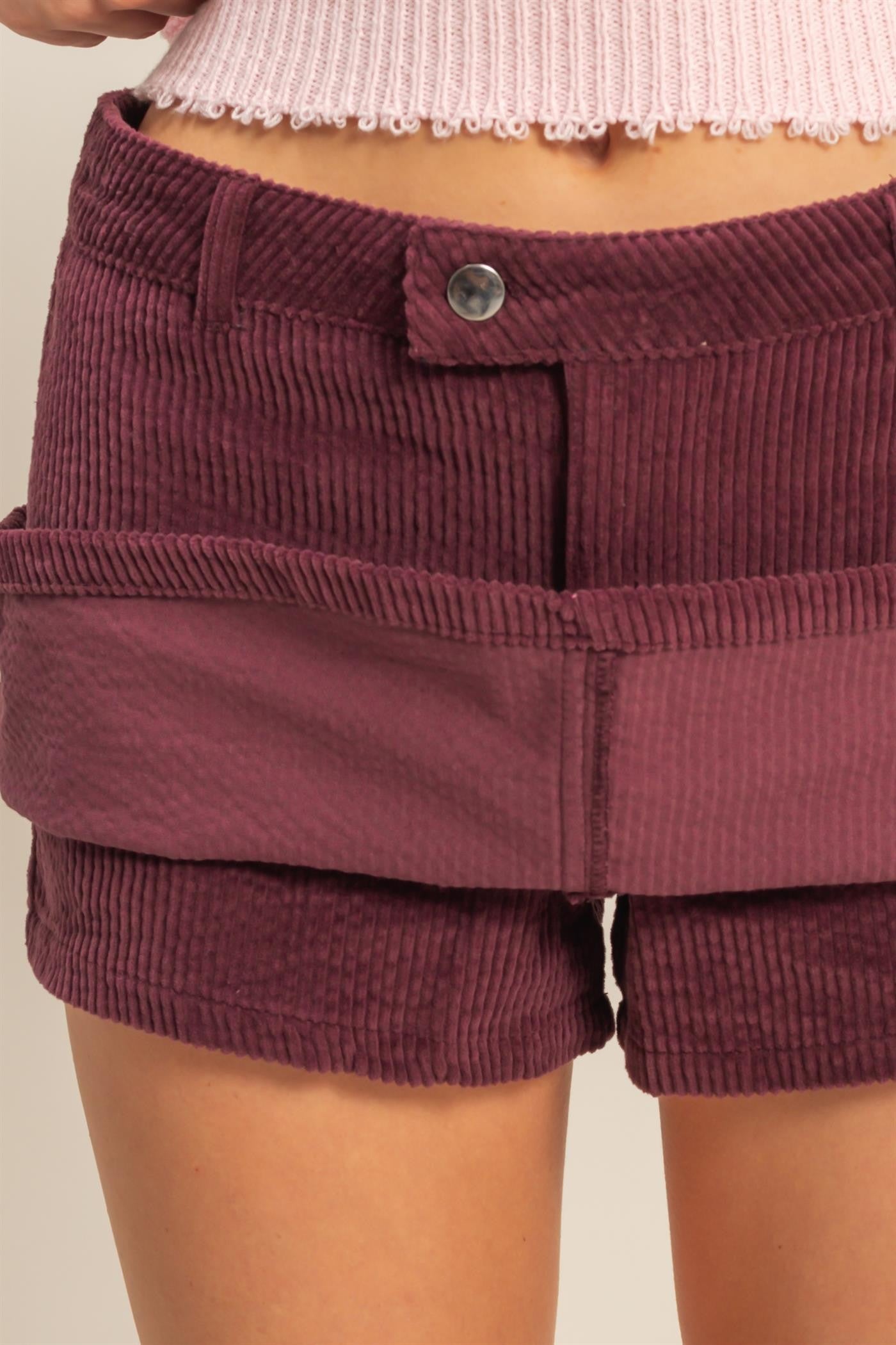 lil flirt cord mini skort