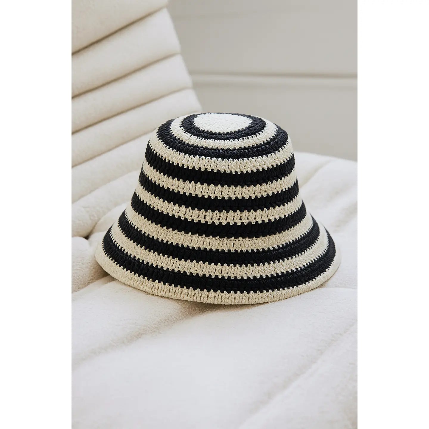 stripe weaved hat