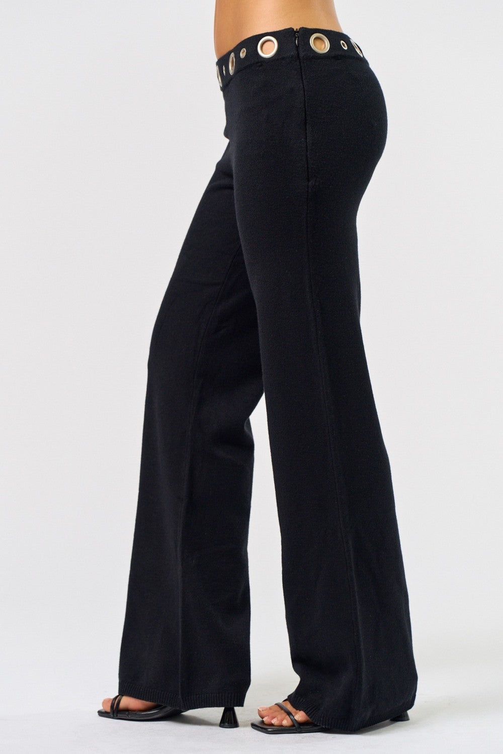 grommet knit pants
