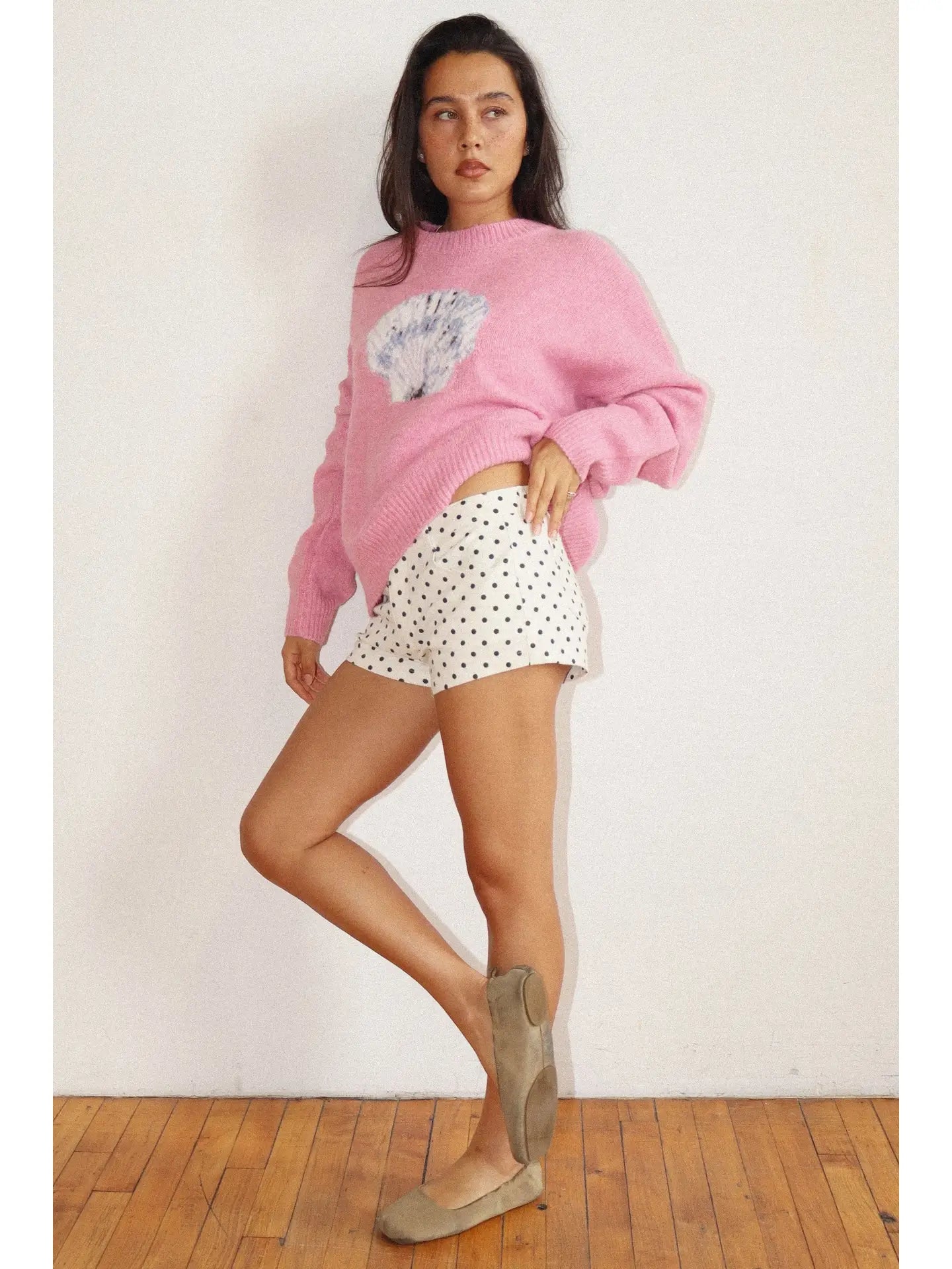 seashell knit sweater