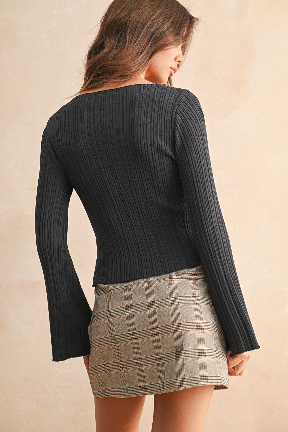 Jackie Ribbed Long Sleeve Top