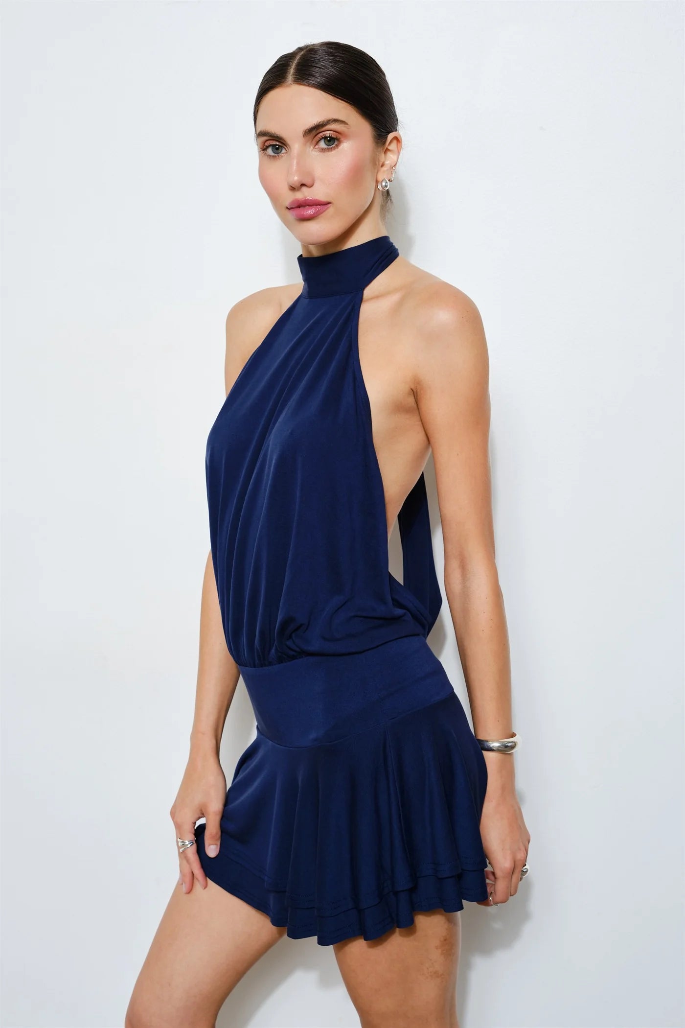 skye halter mini dress