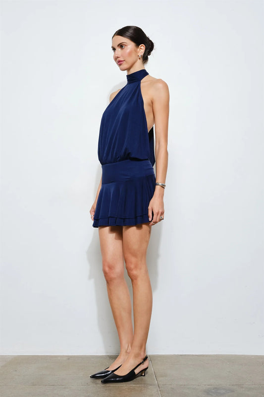 skye halter mini dress