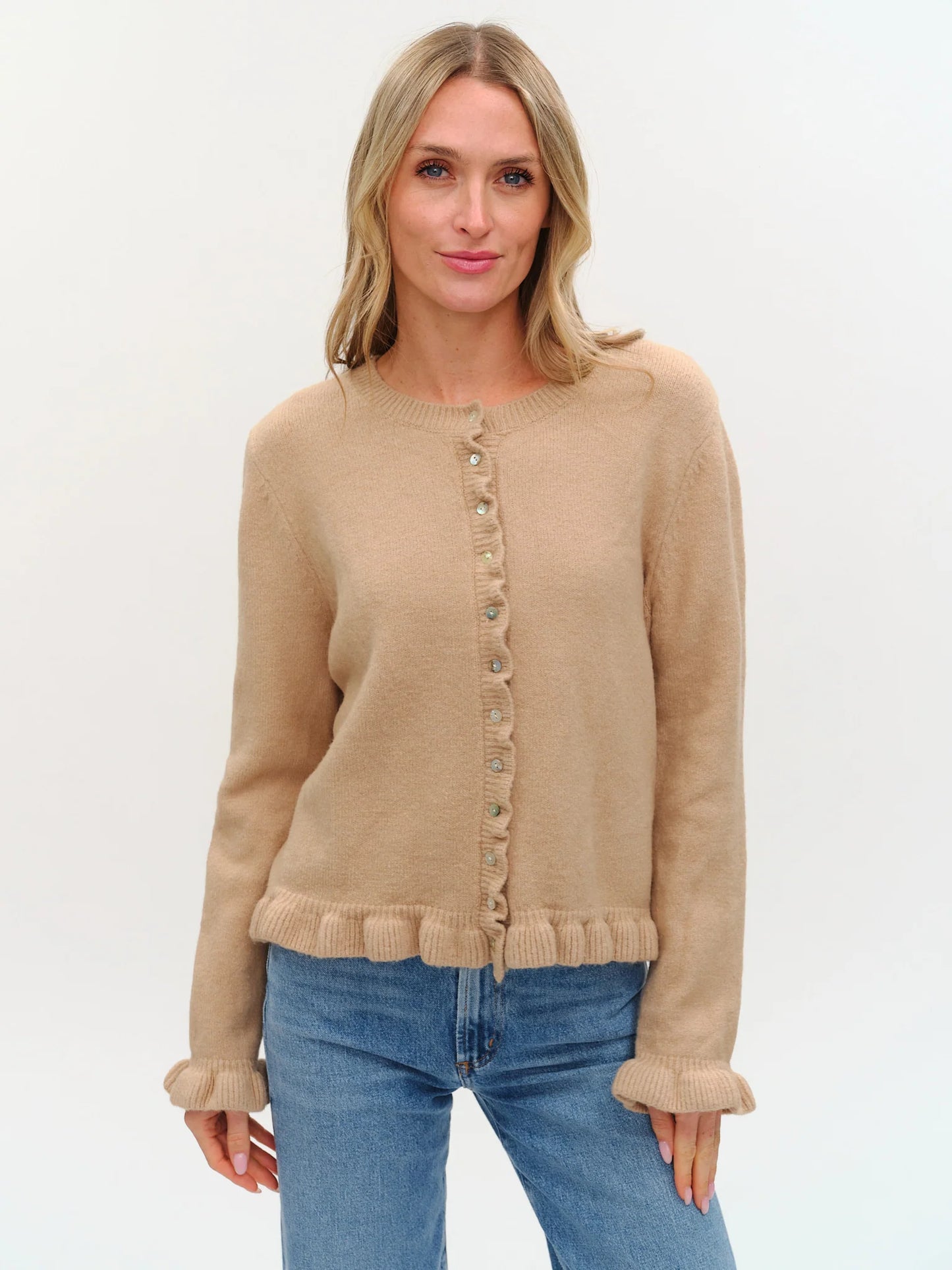chelsea ruffle cardigan