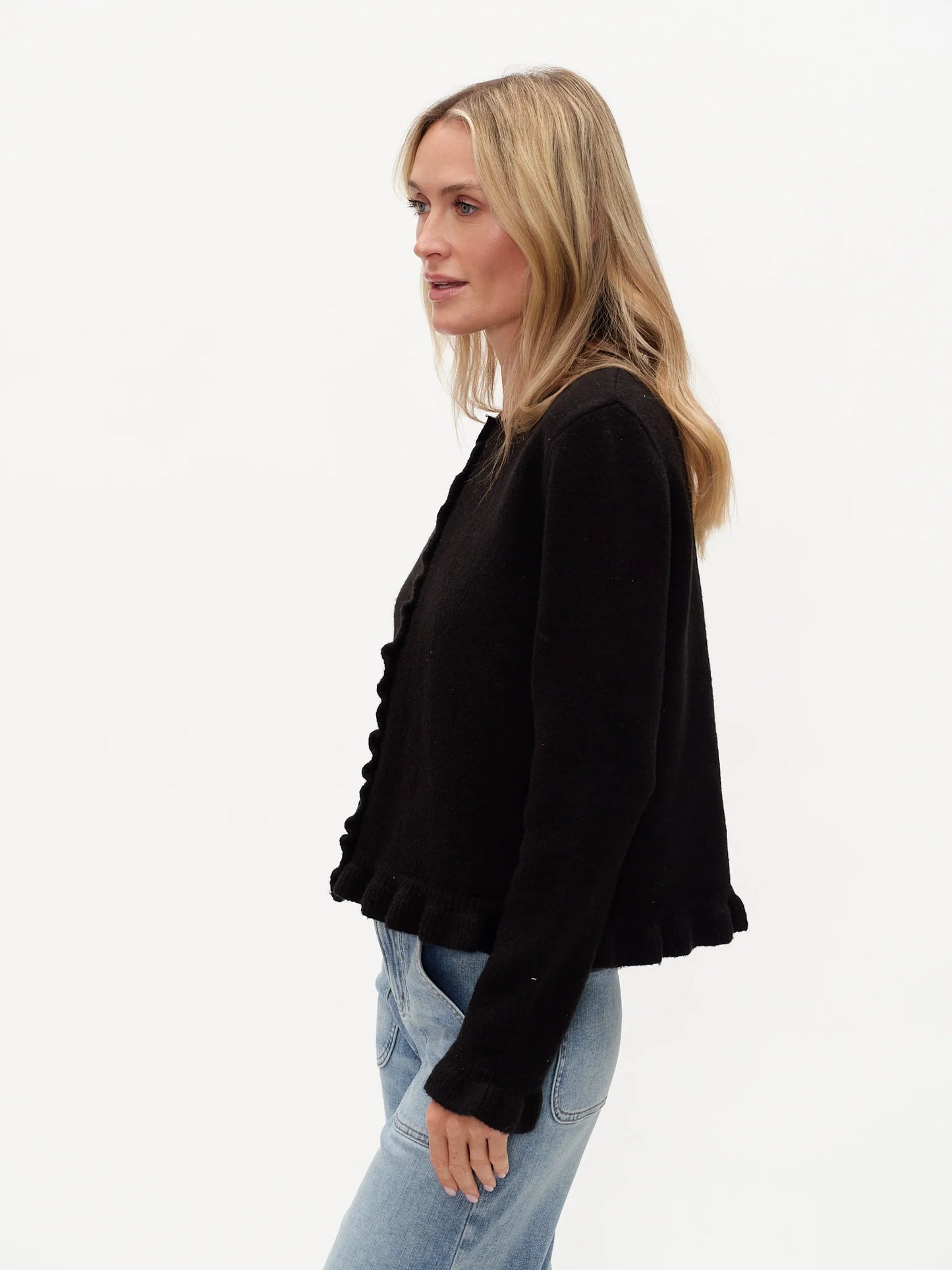 chelsea ruffle cardigan