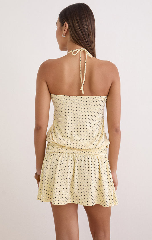 ramira polka mini dress