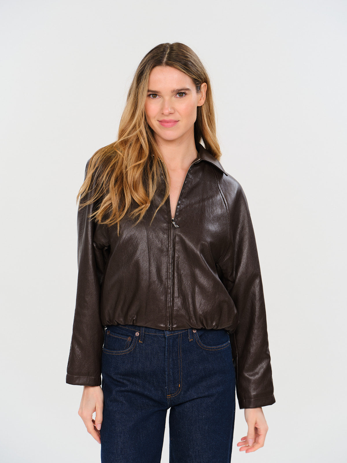 valeria faux leather jacket