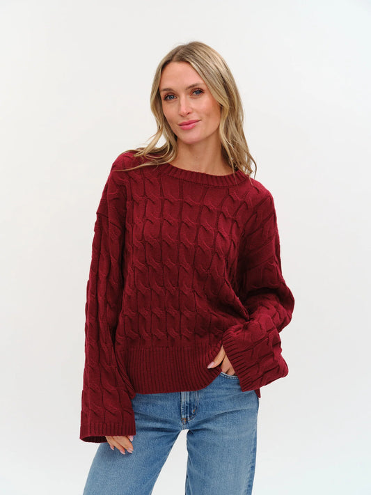willow cable knit sweater