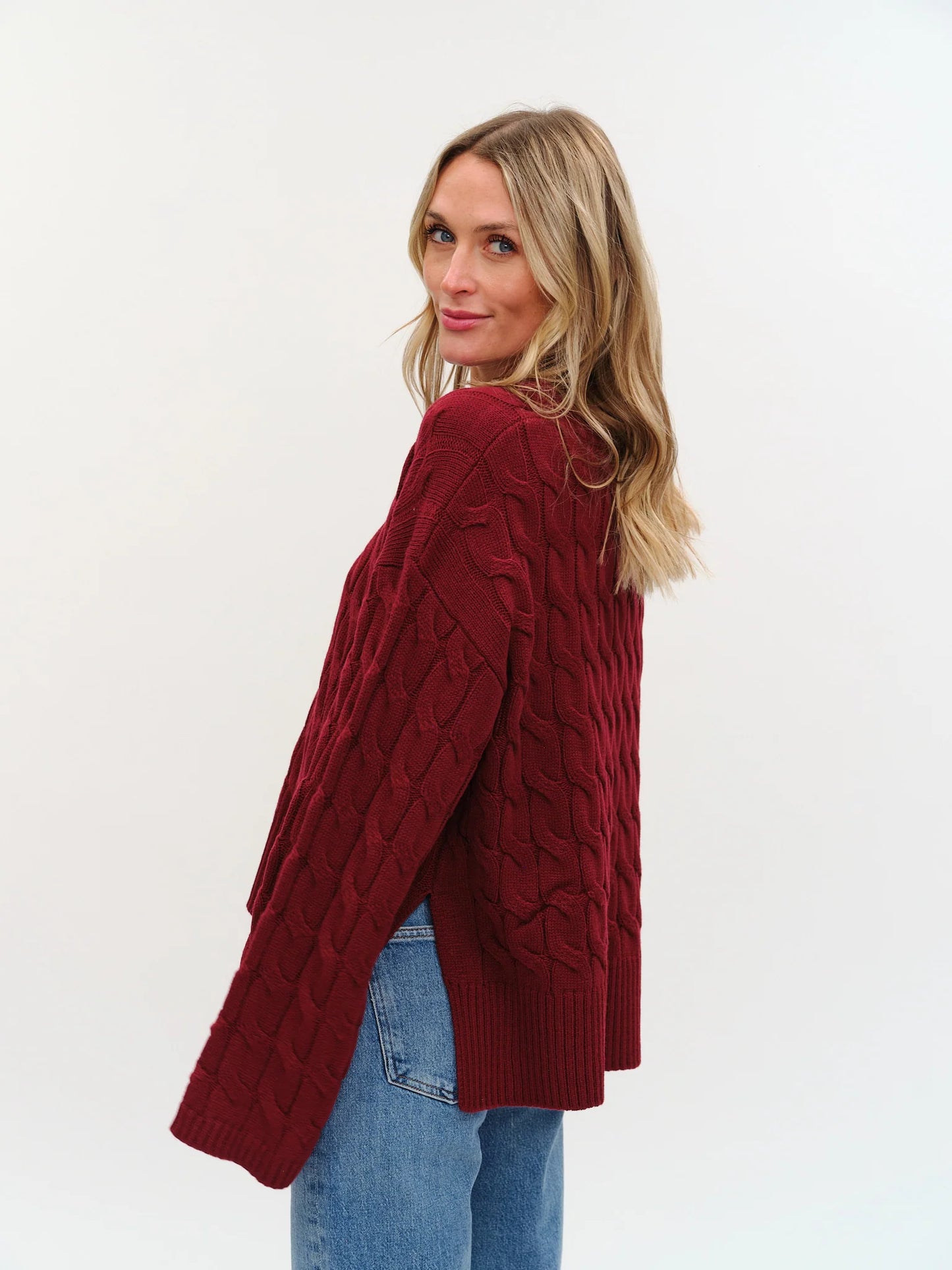 willow cable knit sweater