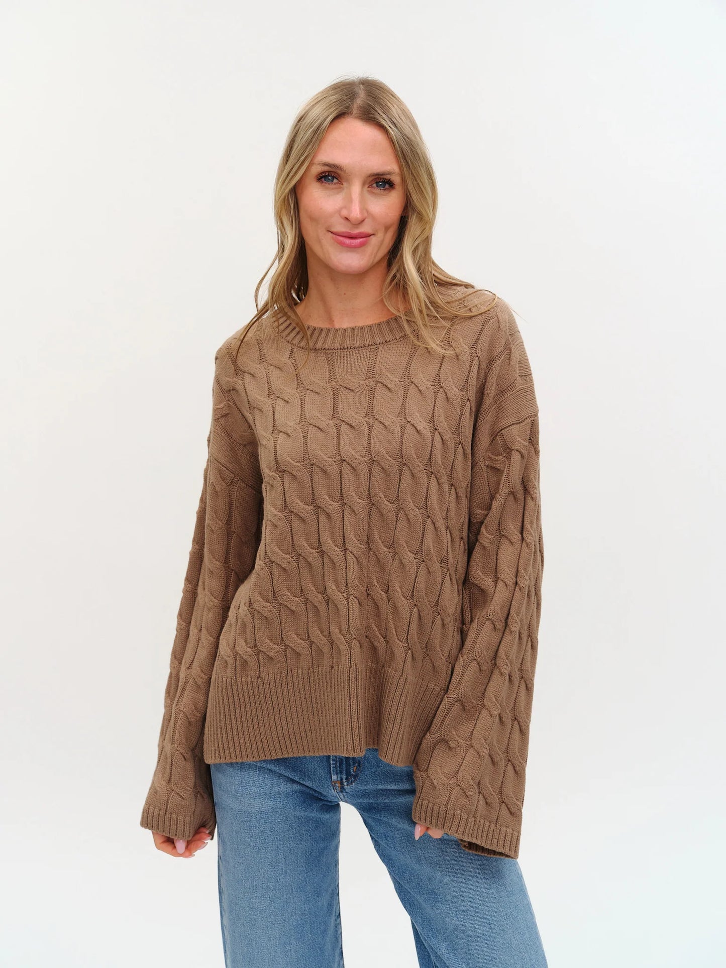 willow cable knit sweater