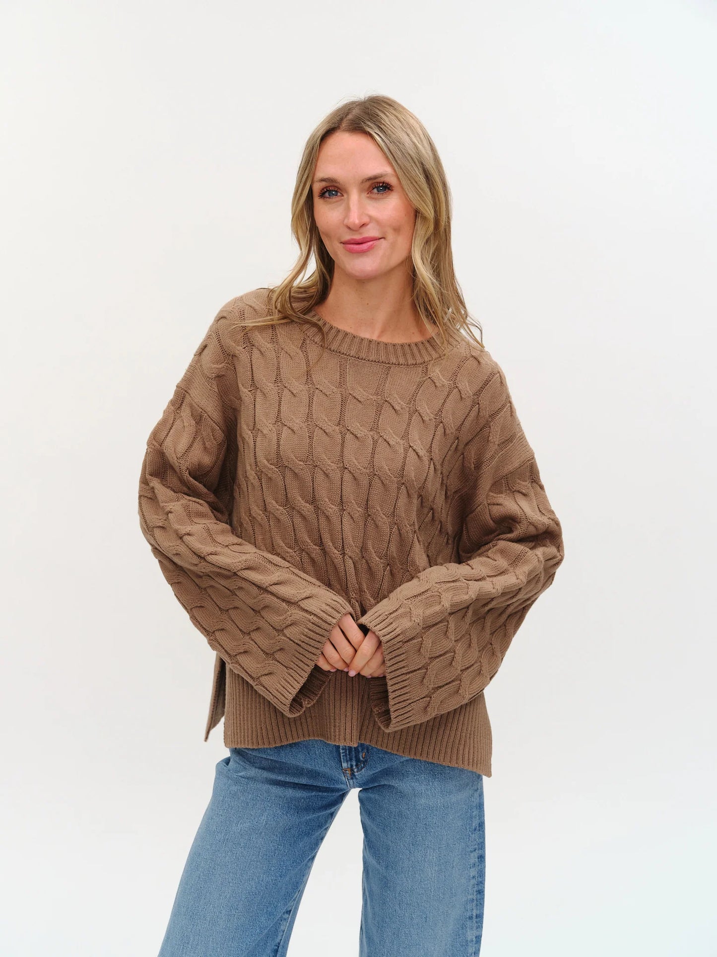 willow cable knit sweater
