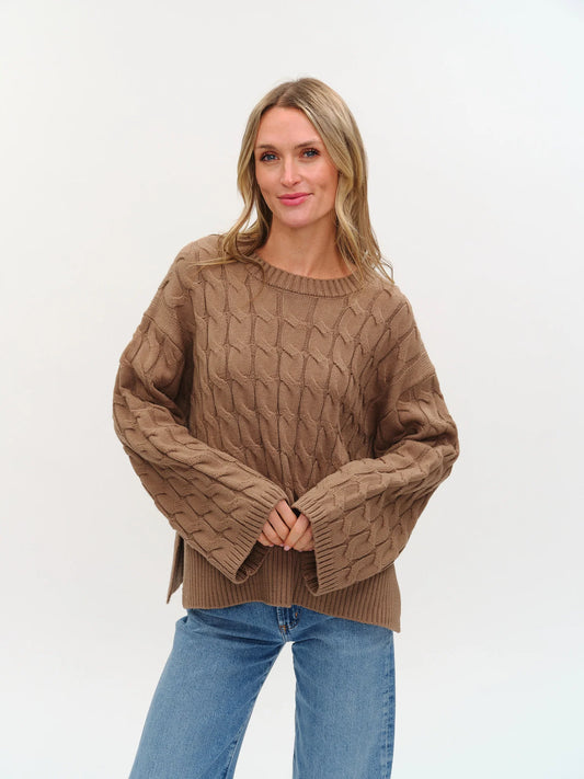 willow cable knit sweater