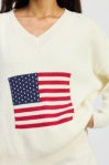 v neck patriot sweater