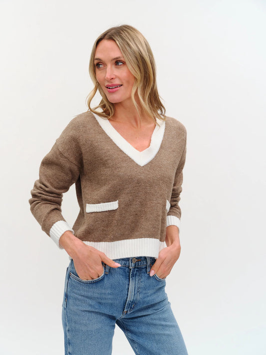 libby contrast sweater