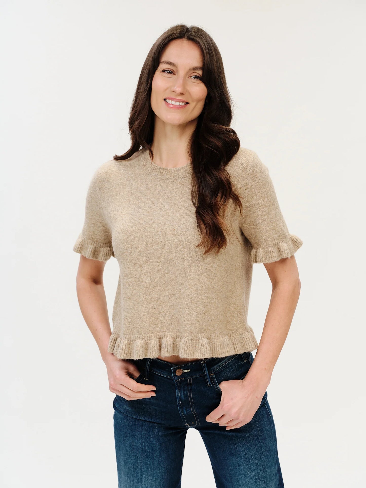 cleo ruffle sweater