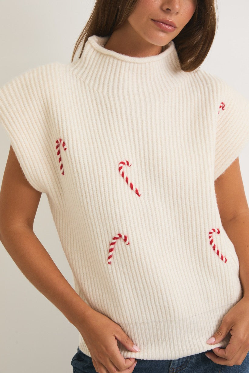 candy cane sweater vest