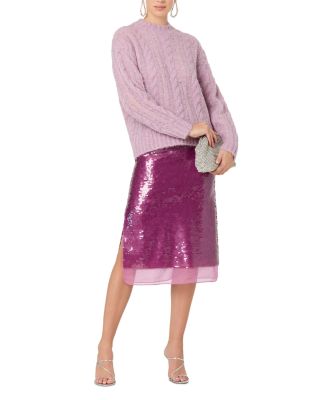 shirin sequin midi skirt