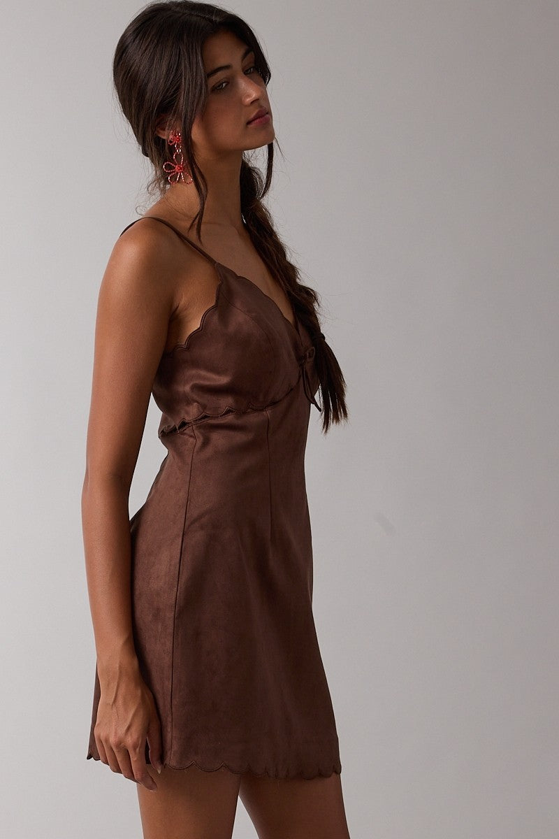 suede mini dress
