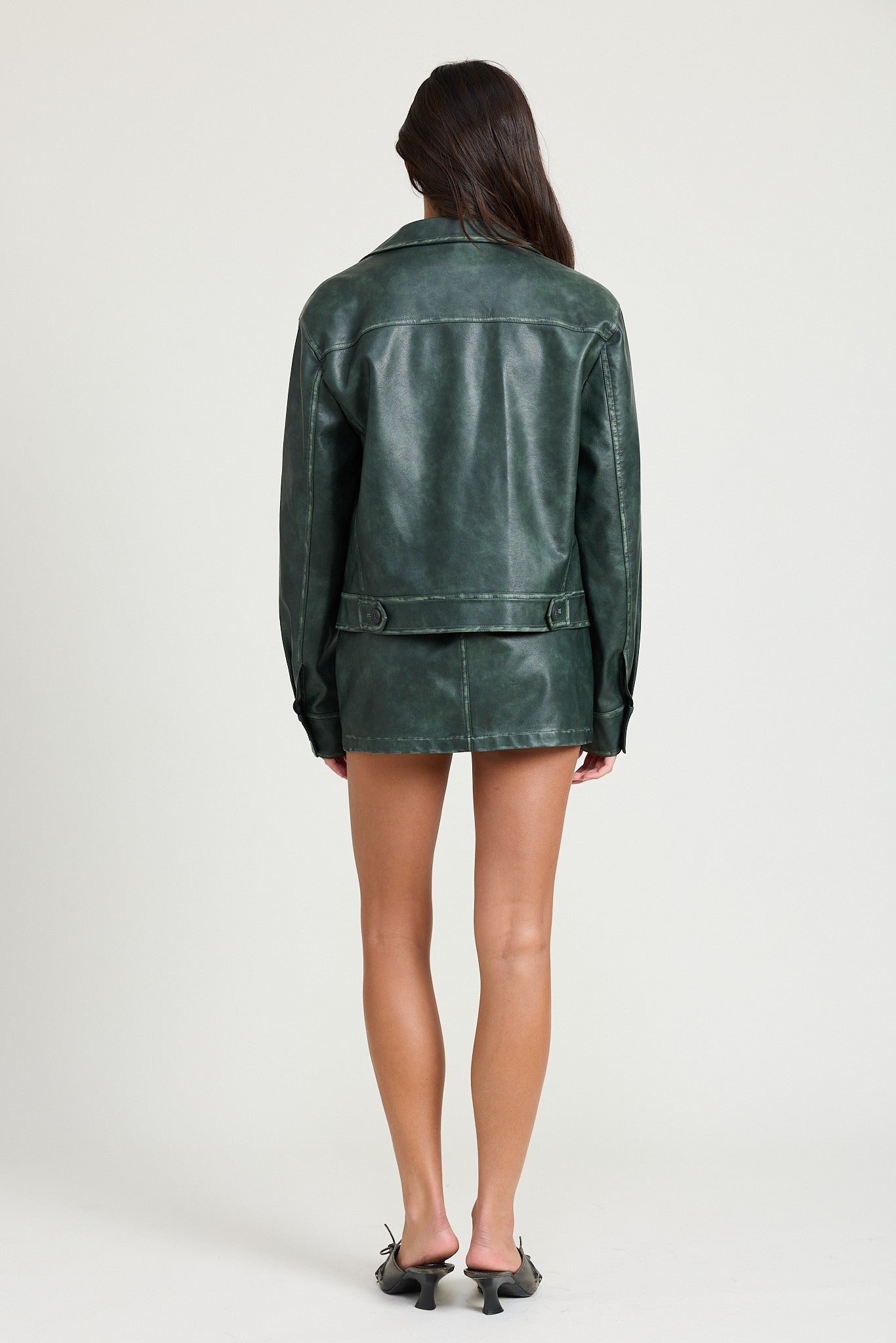 washed faux leather jacket