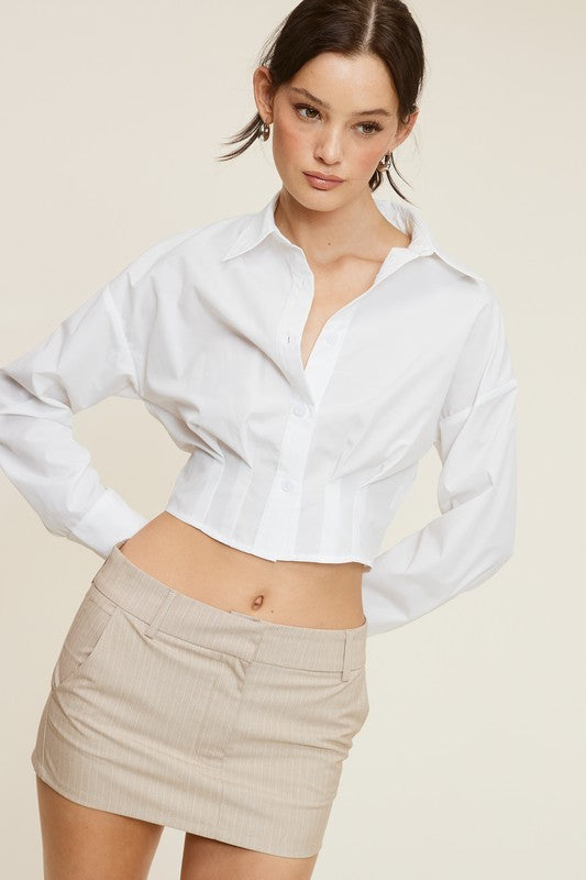 cinched waist shirt