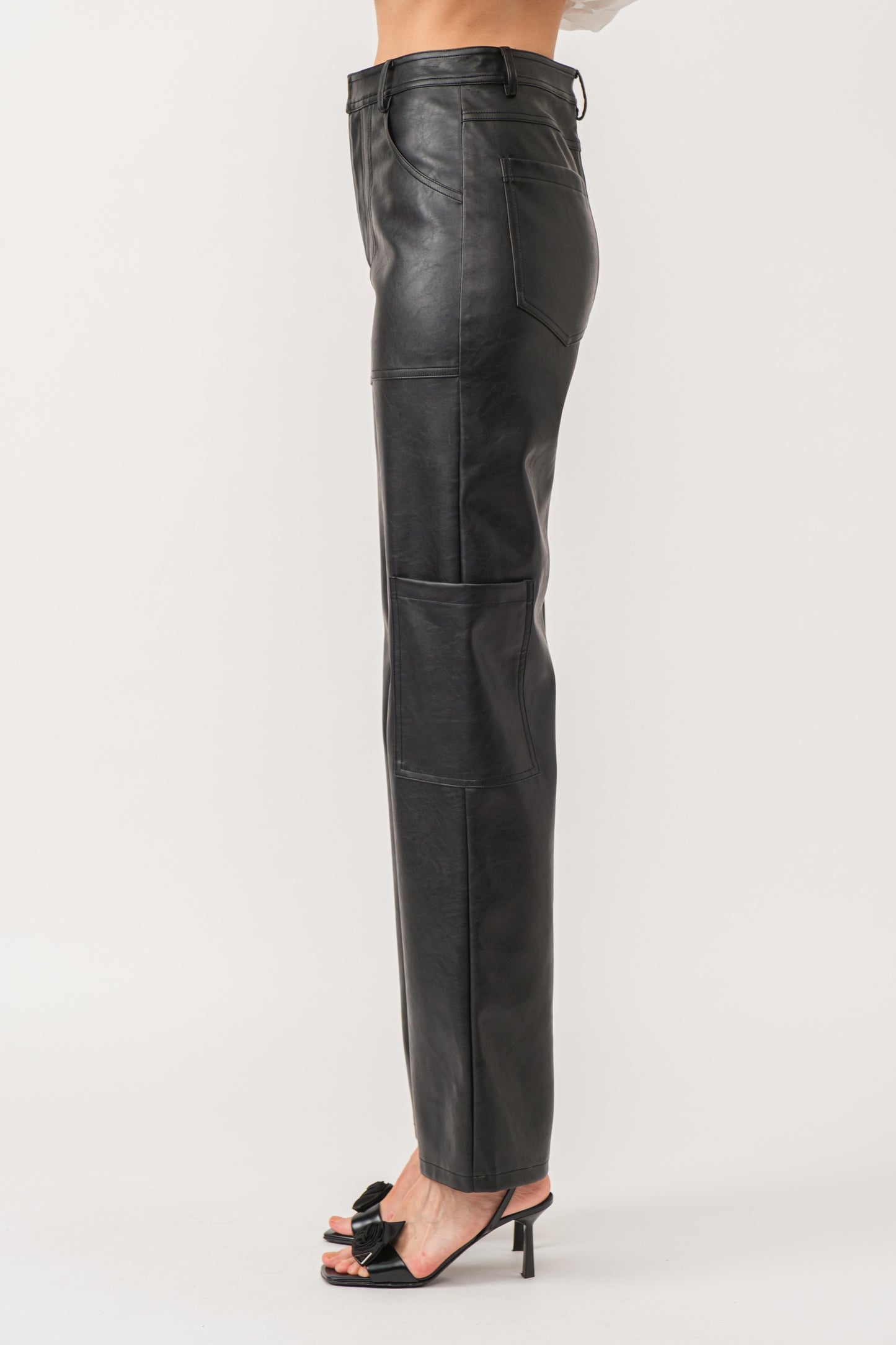 vegan leather utility pants