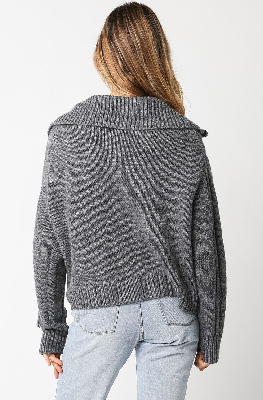 sienna half zip sweater