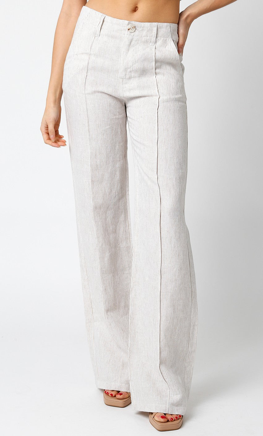 stripe linen trouser