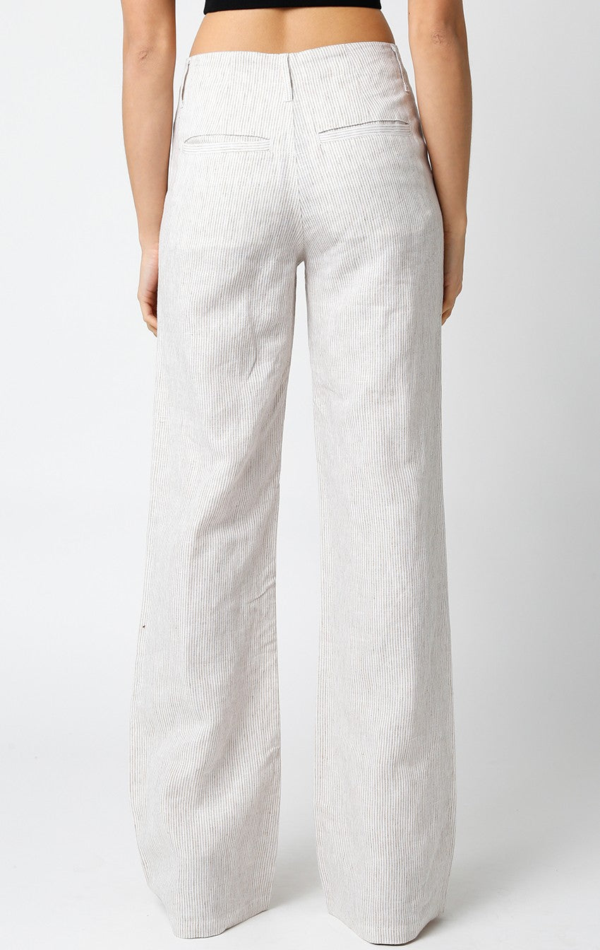 stripe linen trouser