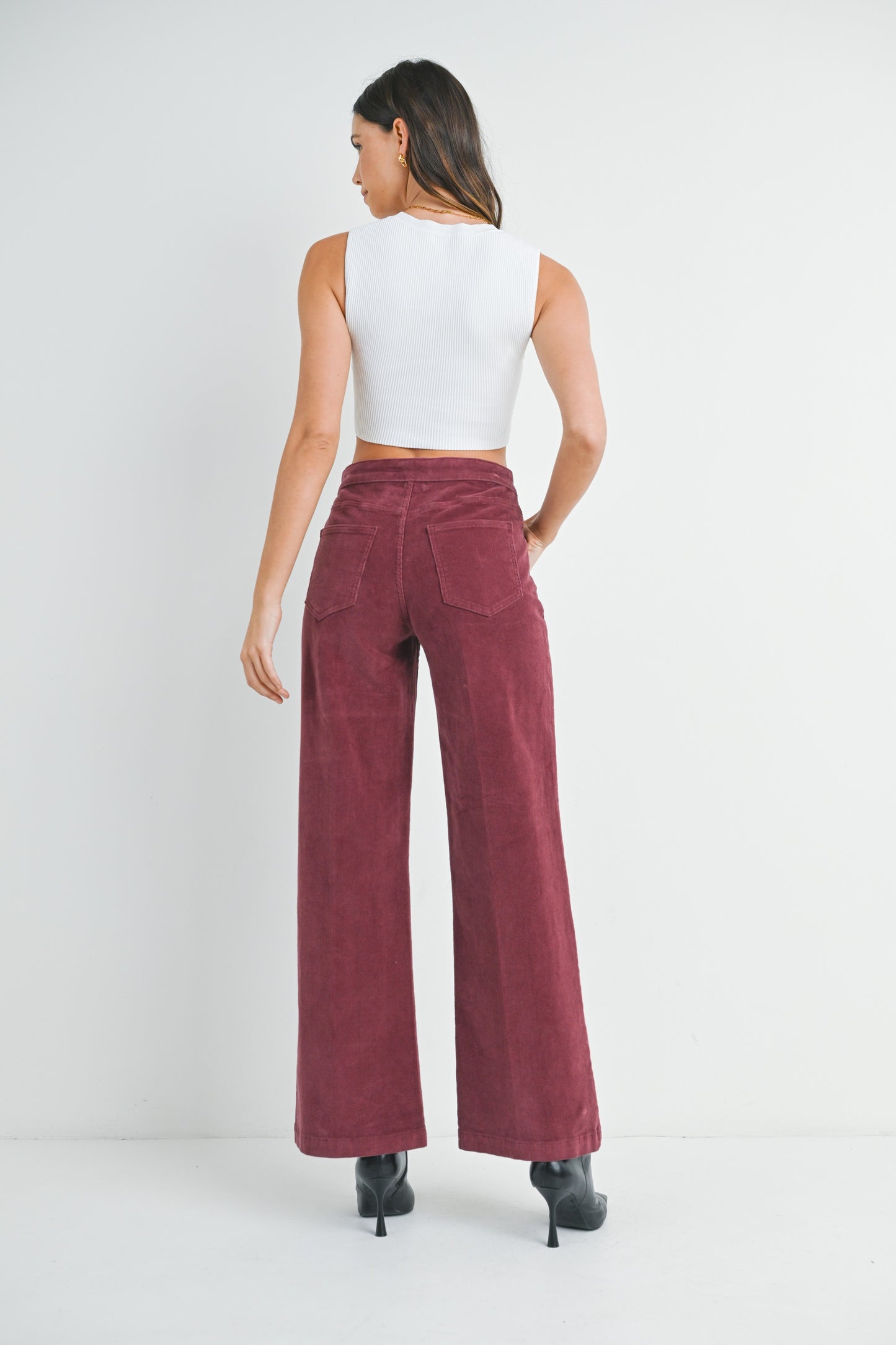 burgundy cord pants