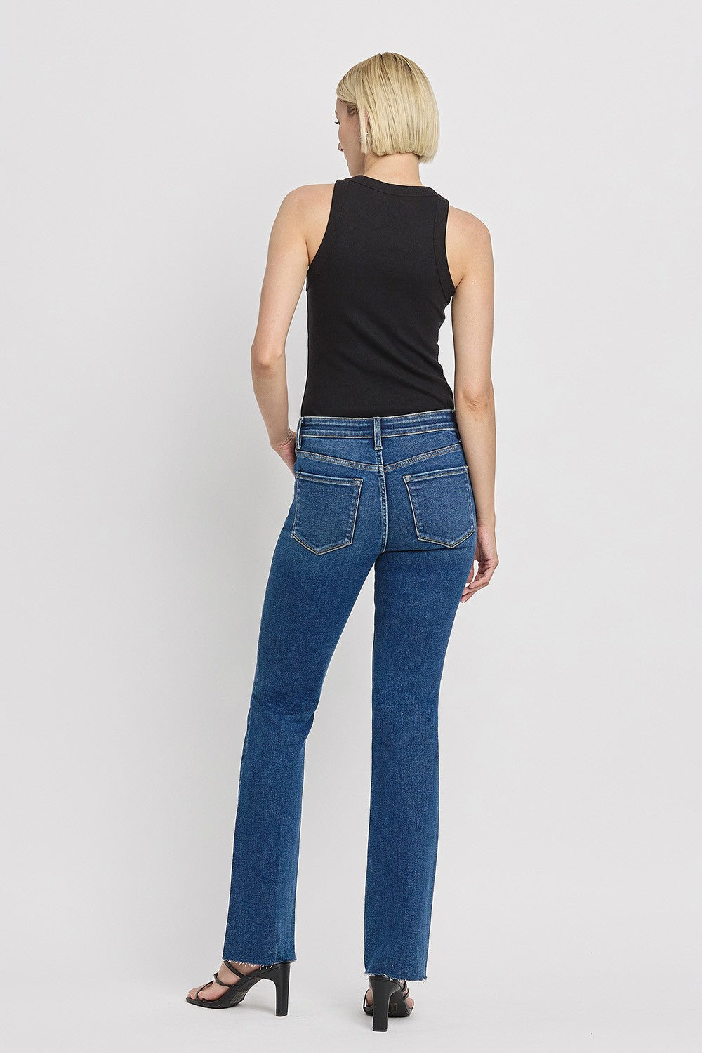 mid rise boot cut jeans