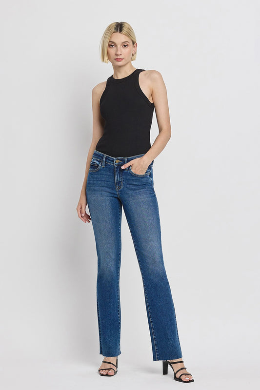 mid rise boot cut jeans