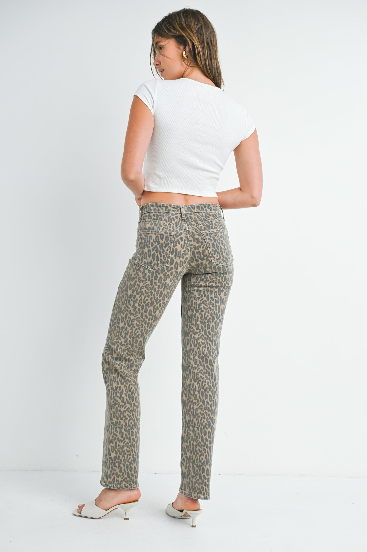 leopard print jeans