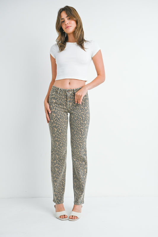 leopard print jeans