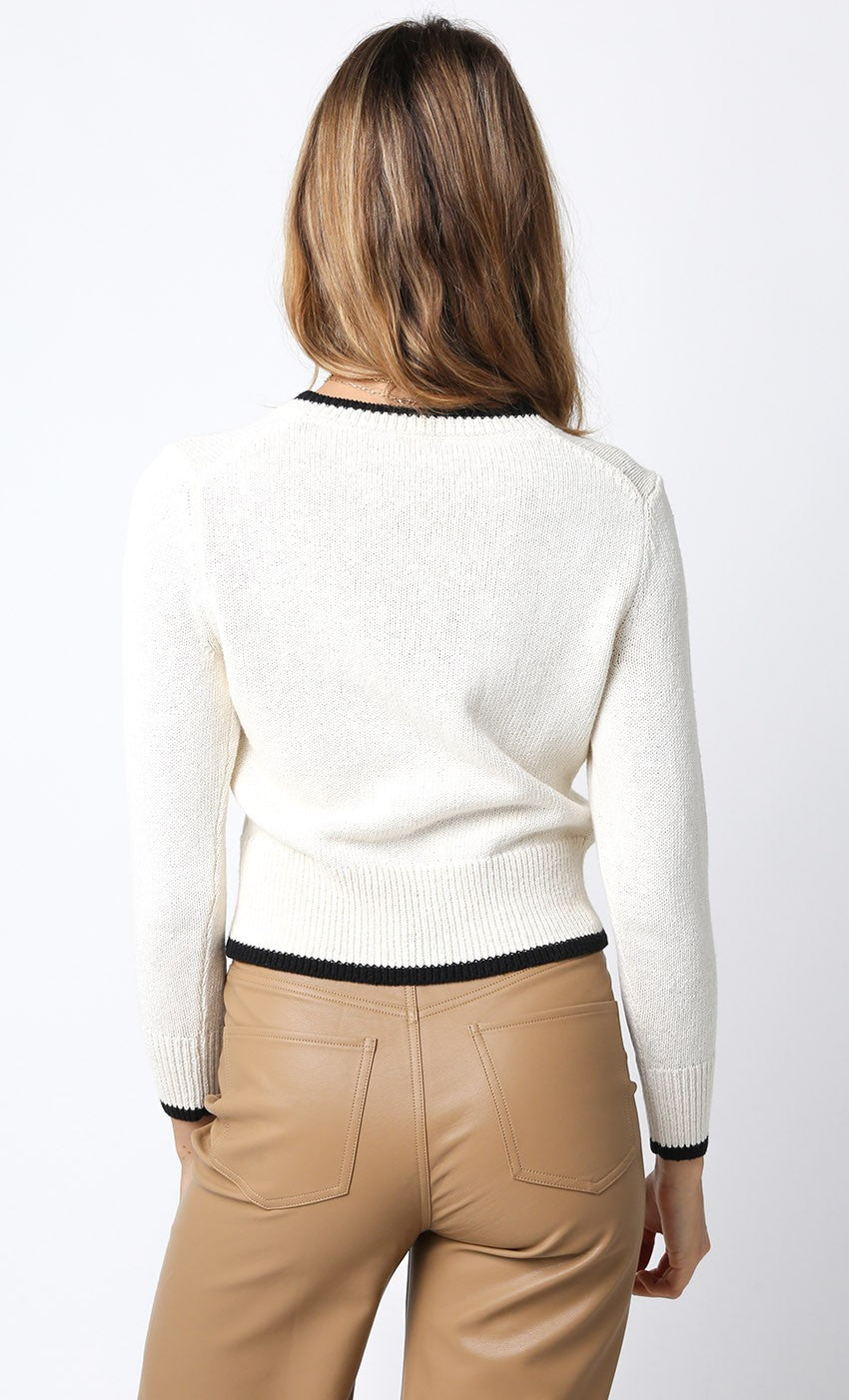 tess colorblock cardigan