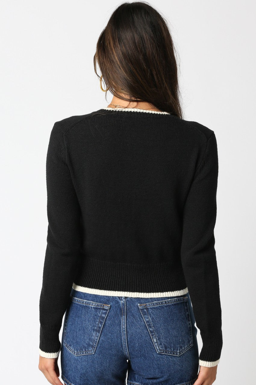 tess colorblock cardigan