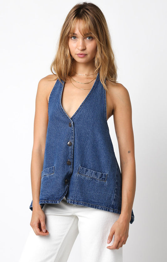 denim halter top