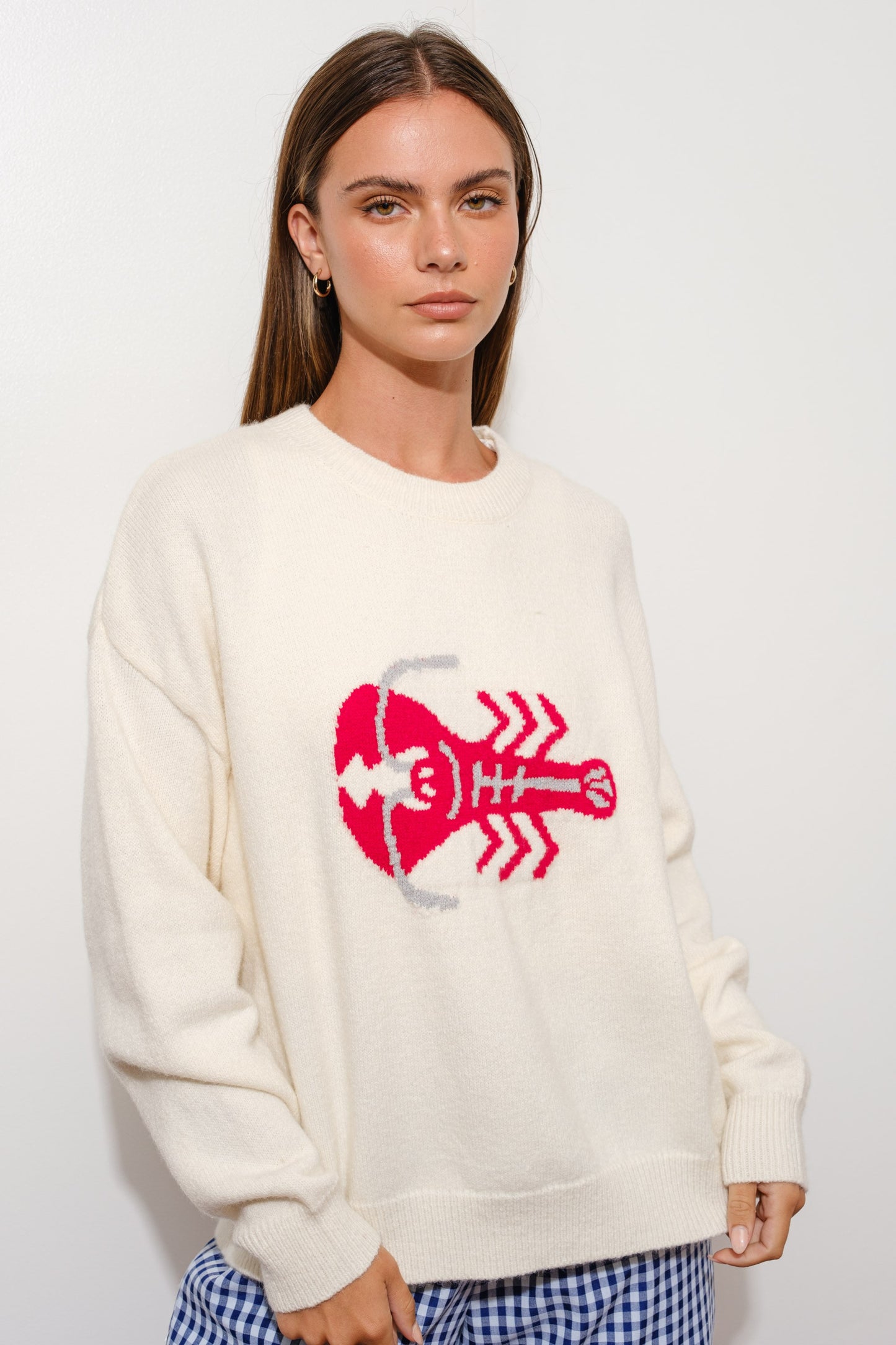 lobster knit pullover