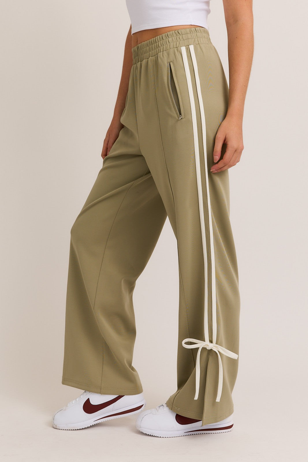 bow detail track pants