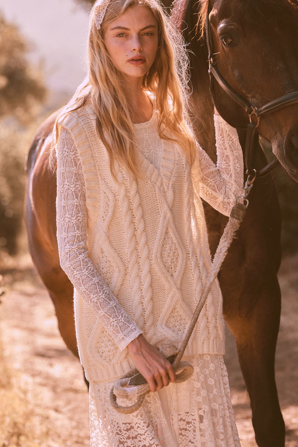 cable knit sweater vest